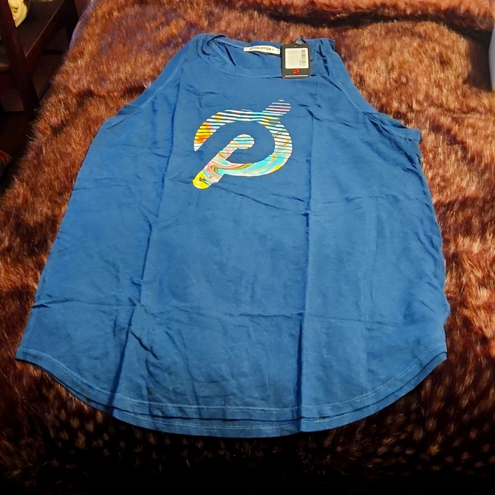 Peloton Blue wing racer tank